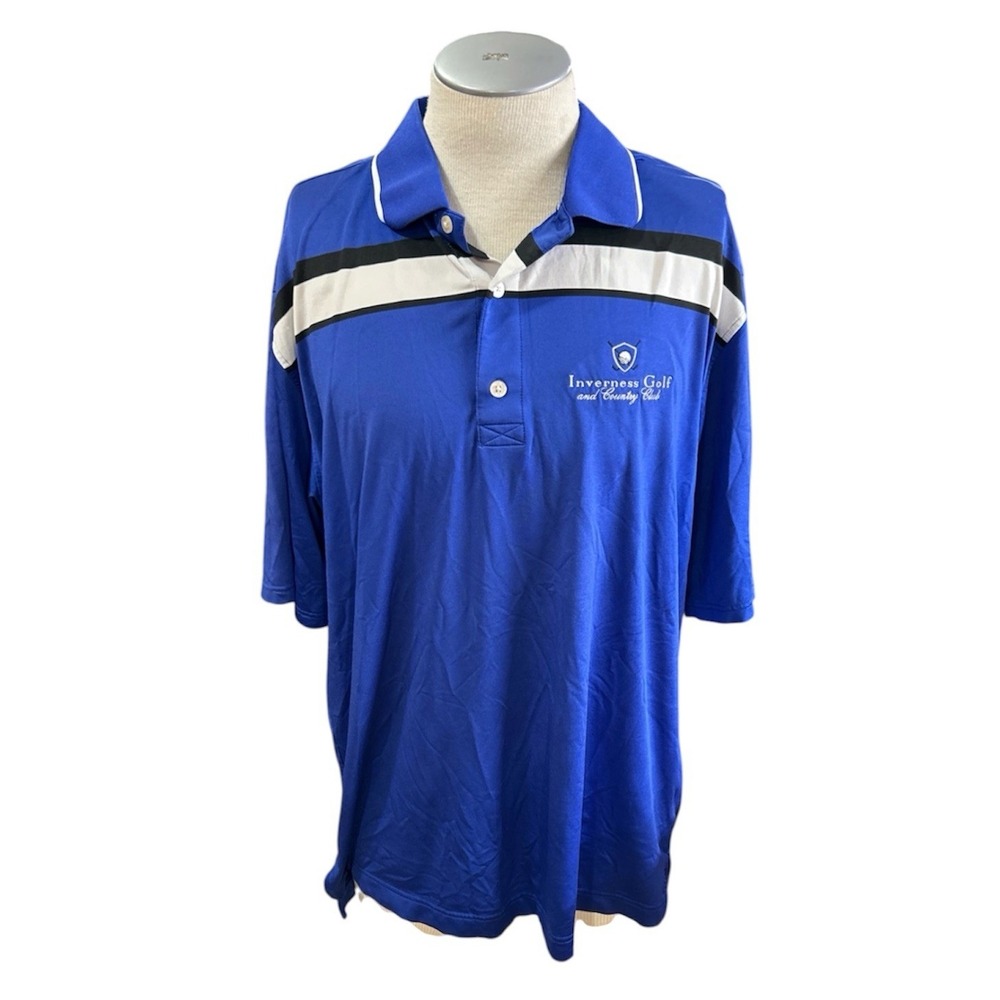 FootJoy Golf Polo Shirt Mens 2XL Blue Inverness Golf Florida Short Sleeve